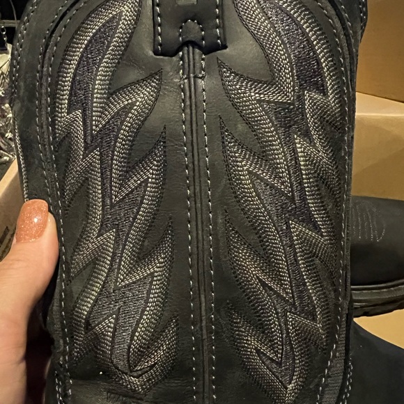 LIKE NEW MENS REDWING BLACK STEEL TOE COWBOY WORK BOOTS SZ 8D - Picture 7 of 7